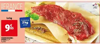 Auchan Steak a griller le kg aanbieding