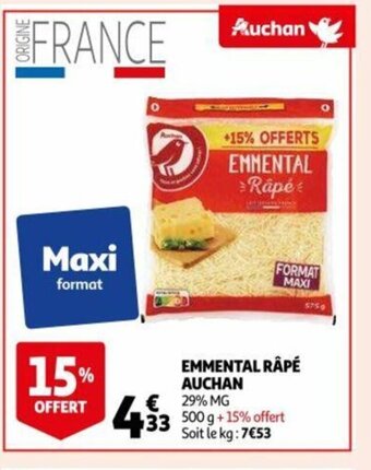 Auchan Emmental rape aanbieding