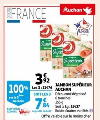 Auchan Jambon superieur aanbieding
