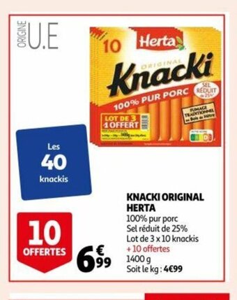 Auchan Knacki original herta aanbieding