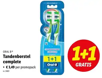 Oral-b tandenborstel complete 1+1 gratis