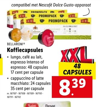 Lidl Bellarom koffiecapsules aanbieding