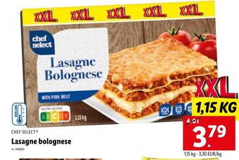 Lidl Chef select lasagne bolognese aanbieding