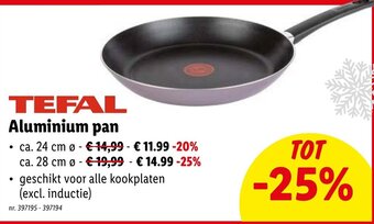 Lidl Tefal aluminium pan aanbieding
