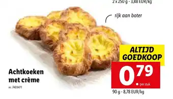 Lidl Achtkoeken met creme 90g aanbieding
