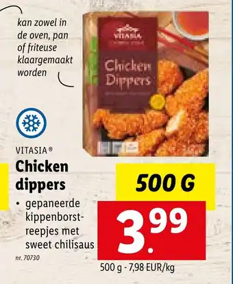 Lidl Vitasia chicken dippers 500g aanbieding
