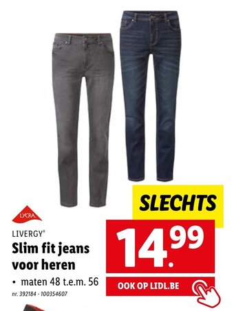 Lidl Livergy slim fit jeans voor heren aanbieding