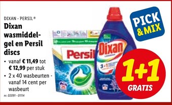 Lidl Dixan wasmiddel- gel en persil discs 1+1 gratis aanbieding