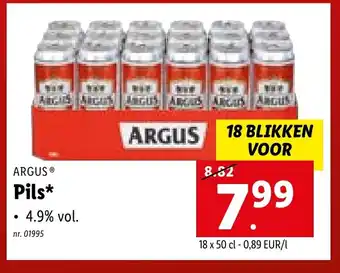 Argus pils 18 x 50cl