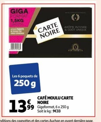 Cafe moulu carte noire