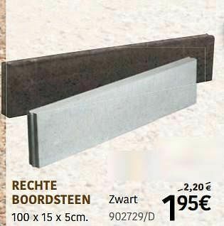 Rechte boordsteen zwart