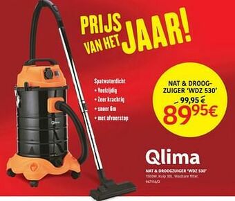 HandyHome Qlima nat + droogzuiger wdz 530 aanbieding