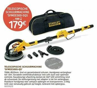 HandyHome Stanley telescopische schuurmachine sfmee500s-qs aanbieding