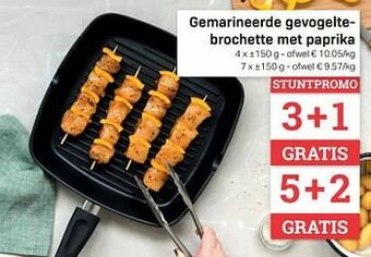 Buurtslagers Gemarineerde gevogeltebrochette met paprika aanbieding