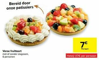 Carrefour Verse fruittaart aanbieding