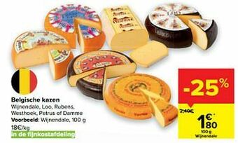 Carrefour Belgische kazen wijnendale aanbieding