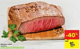 Carrefour Gebraden rosbief aanbieding