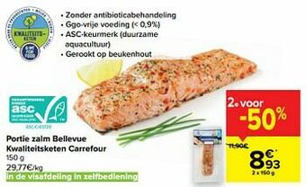 Carrefour Portie zalm bellevue kwaliteitsketen carrefour aanbieding
