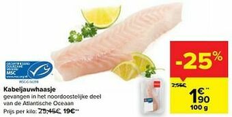 Carrefour Kabeljauwhaasje aanbieding