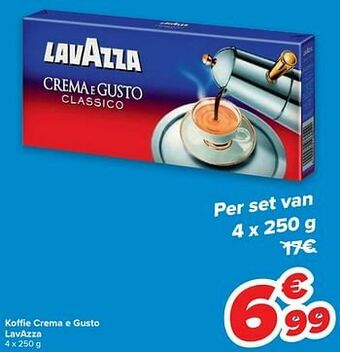 Carrefour Koffie crema e gusto lavazza aanbieding