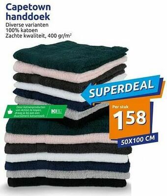 Action Capetown handdoek aanbieding