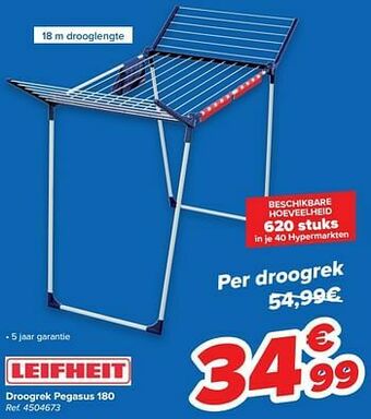 Carrefour Droogrek pegasus 180 aanbieding