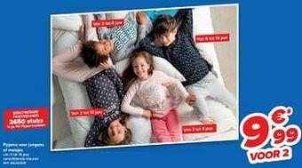 Carrefour Pyjama voor jongens of meisjes aanbieding