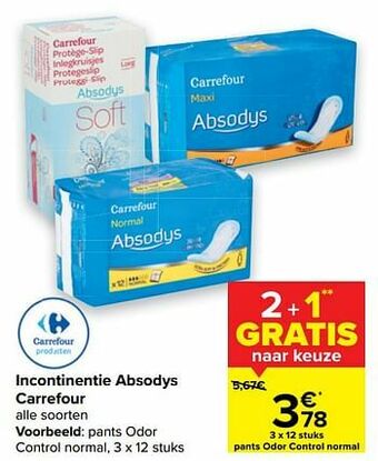 Carrefour Pants odor control normal aanbieding