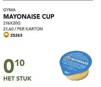 Bidfood Gyma mayonaise cup aanbieding