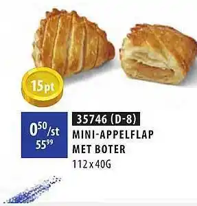 Bidfood Miniappelflap met boter aanbieding