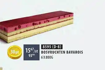 Bidfood Bosvruchten bavarois aanbieding