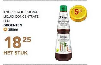 Bidfood Knorr professional liquid concentrate groenten aanbieding