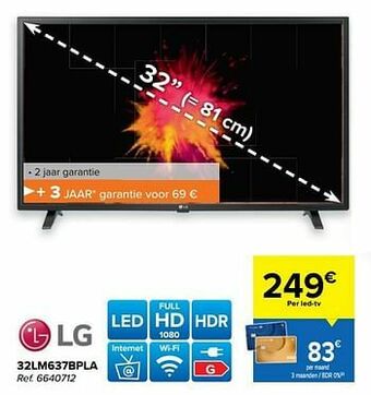 Carrefour Lg 32lm637bpla aanbieding