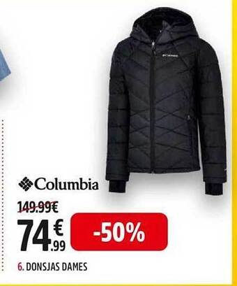 Intersport Columbia donsjas dames aanbieding