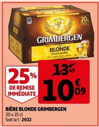 Auchan Grimbergen Biere Blonde 20 x 25cl aanbieding