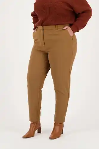 e5 Mode Only bruine geklede broek - slim fit aanbieding