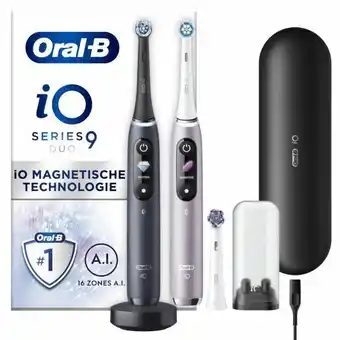 Plein.nl Oral-b elektrische tandenborstel special edition io-9 roze&zwart duopack 1 set aanbieding