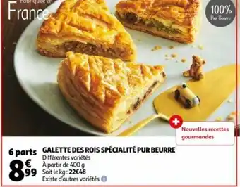 Auchan Galette Des Rois Specialite Pur Beurre 6 Parts aanbieding