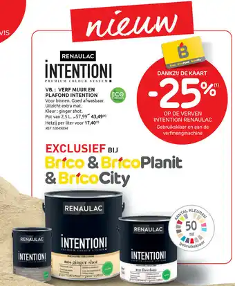 BricoPlanit VB.: Verf Muur en Plafond Intention aanbieding