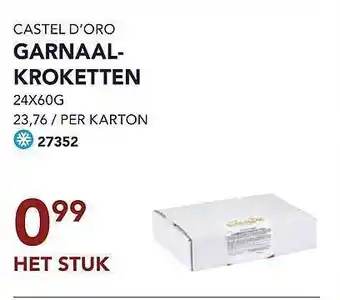 Bidfood Castel d'oro garnaalkroketten aanbieding