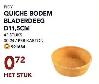 Pidy quiche bodem bladerdeeg d11,5 cm
