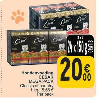 Cora Hondenvoeding cesar aanbieding