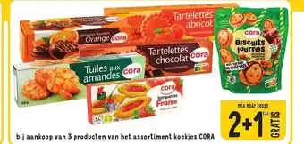 Cora Bij aankoop van 3 producten van het assortiment koekjes cora aanbieding