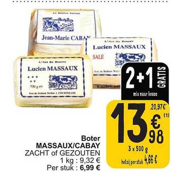 Cora Boter massaux-cabay aanbieding