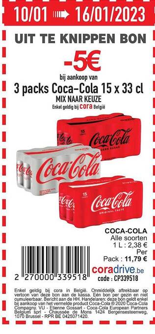 Cora Coca-cola aanbieding