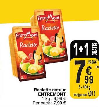 Cora Raclette natuur entremont aanbieding
