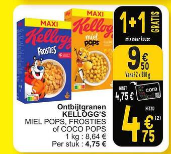 Cora Ontbijtgranen kellogg's aanbieding
