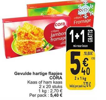 Cora Gevulde hartige flapjes cora aanbieding
