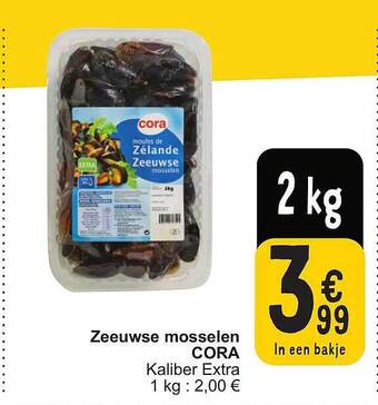 Cora Zeeuwse mosselen cora aanbieding