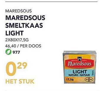 Bidfood Maredsous smeltkaas light aanbieding
